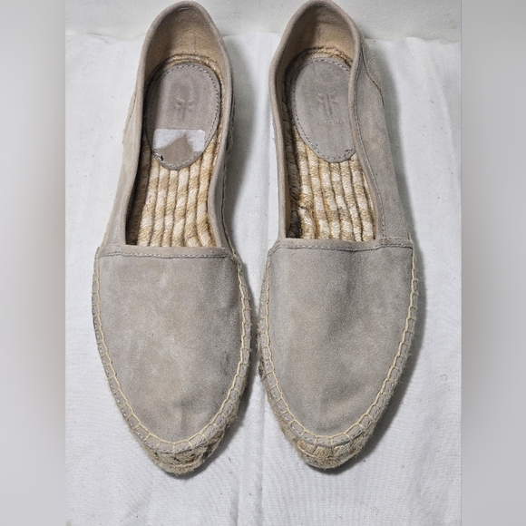 Frye Cement Lee Line Suede Espadrilles Flats size 8M - Picture 2 of 9